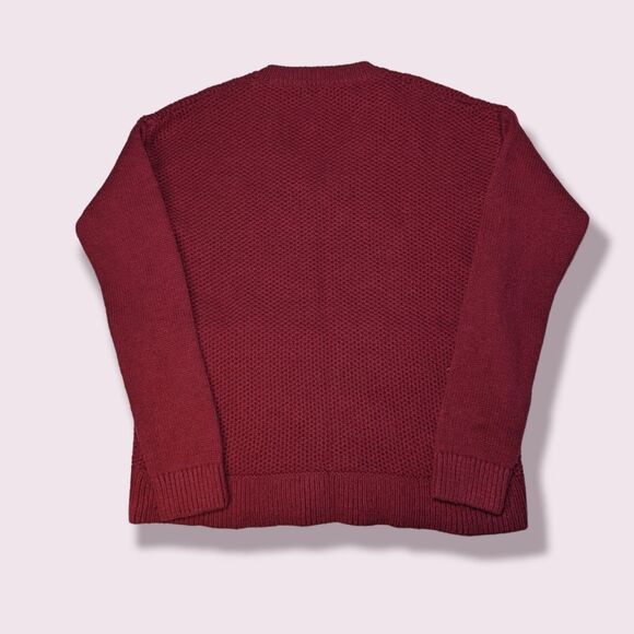 Banana Republic Fuchsia Knit V-Neck Sweater, Size Small - Picture 4 of 4